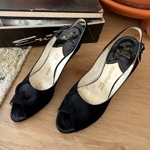 50’s Martinique  Black sling back Pumps